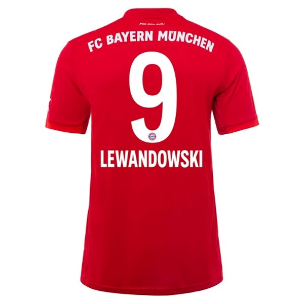 Maillot Football Bayern Munich NO.9 Lewandowski Domicile 2019-20 Rouge
